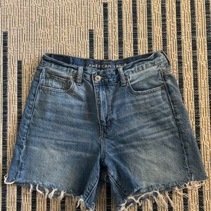 American Eagle Outfitters Women's Distressed Blue Jean Shorts